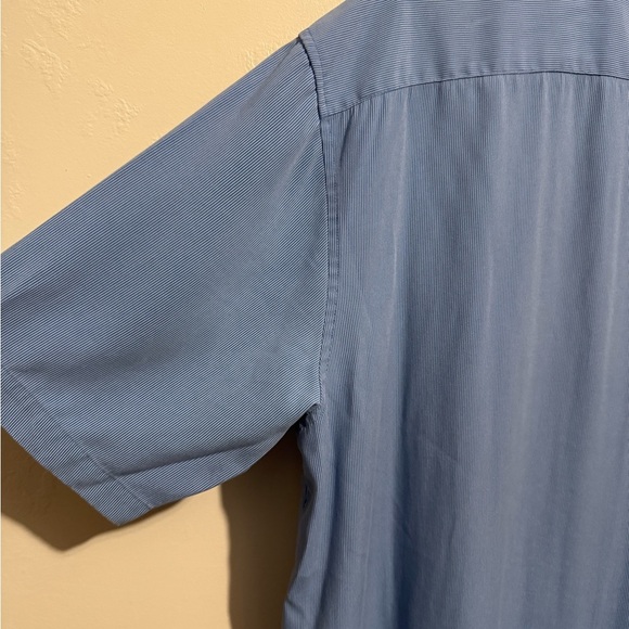 Breakwater Men's Shirt Sz Large SS Blue Button Up 80% Modal Rayon 20% Polyester - Picture 4 of 11